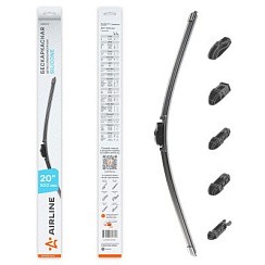 Фото Щетка стеклоочистителя 500мм бескаркасная Airline силикон