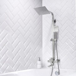 Фото Смеситель+Стойка душевая SUS125-009DK  Д35