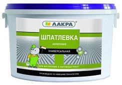 Фото Шпатлевка акрил. универс.для внутренних и наружных работ Лакра 1,5кг