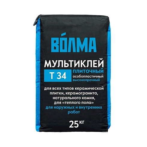 Фото Клей для плитки и керамогранита "Волма-Мультиклей", 25 кг Фото Клей для плитки и керамогранита "Волма-Мультиклей", 25 кг