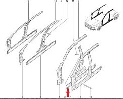Фото .Усилитель порога 2180 Веста левый «АВТОВАЗ»