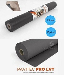 Фото Подложка под ПВХ плитку Pavitec LVT Line (10,4м2) 1,5мм (1200мм*8700мм*1,5мм (черная))