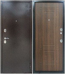 Фото Дверь входная Триумф мини (антик медь/орех бренди) 190*96 Правая