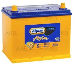 Фото АКБ 75а/ч о/п ASIA 750A АКОМ+EFB (L=260; b=173; h=225)