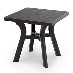 Фото Стол пластиковый квадратный Атлант цв.мокко