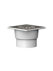 Фото Трап 110 прямой 15х15 с металл. решеткой "СУХОЙ" затвор (ТП 104.110-150 НSDs)