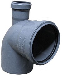 Фото 110 колено с отводом 50 угол 87 прямой (вверх)