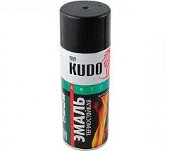 Фото KUDO Краска-спрей термостойкая черная KU-5002 520 мл