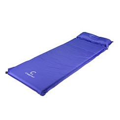 Фото Коврик самонадувающийся с подушкой "СЛЕДОПЫТ" 188x65x5 cм стандарт, синий