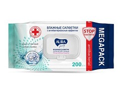 фото Салфетки влажные для всей семьи AURA FAMILY  big-pack с крышкой 200шт