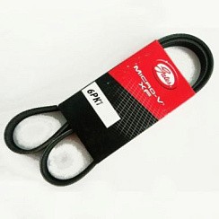 Фото (8653-10307) Ремень №1413 привода ГАЗель-3302,3110 дв.405 ЕВРО-3 c ГУРом 6РК GATES