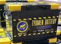 Фото АКБ 75а/ч п/п 660A Тюмень Стандарт  (L=278; b=175; h=190)