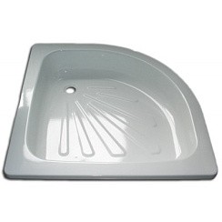 Фото Поддон душевой стальной полукруг 90*90*16 см *