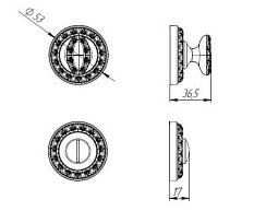 Фото .Ручка поворотная BK6 MT CP-8 хром РАСПРОДАЖА