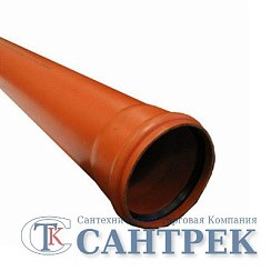 Фото Труба Ду110 0,5м  наружная оранж.