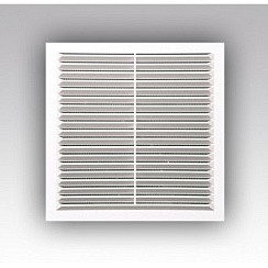 Фото Решетка вентиляционная 138*138 жалюзи наклонные с сеткой 1313С ERA