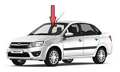 Фото ВАЗ 2190 Стекло ветровое с полосой, тонир., датчик дождя