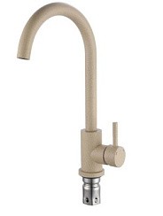 Фото .Смеситель д/кухни SUS124BNK-017F  одноручковый,бежевый,РМС РАСПРОДАЖА