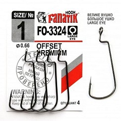 Фото Крючок офсетный FANATIK №1 (4) FO-3324