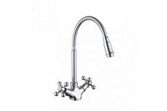 Фото Смеситель д/кухни двуручковый R6013F хром  Rainsberg