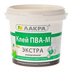Фото Клей ПВА-М универсальный Лакра Экстра 0,9 кг Л-С