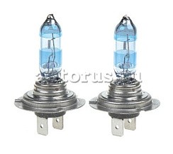 Фото Автолампа H7 12V  55W PX26d + 150% WOLFRAM NIGHT VISION +150%EXTRA LIGHT 20% WHITER ближний 2шт