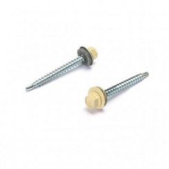 Фото Саморез кровельный слоновая кость 4,8\29 (RAL 1014) (150) 0500157 КЧ