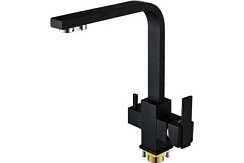 Фото Смеситель д/кухни T663BK-1 одноручковый с подключением под фильтр, Ø35 (Lt), черный OUTE