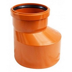 Фото Патрубок переходной Ду160*110 наружный оранж.