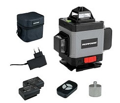 Фото Построитель лазерный Profipower NL-7016G 16 лучей, лазер - зеленый, Li-ion - 2шт., пульт ДУ, кейс E0