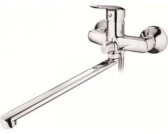 Фото Смеситель для ванны Lemen LB-2501, однорычажный, D40, встроенный переключатель, длинный носик