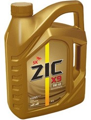 Фото Масло ZIC X9  5W40 A3/B4 SP   4л. син.