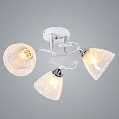 фото Люстра XA1206B/3 WT+CR белый/хром 3х60W E27 d520 h260, HN20