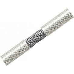 Фото Трос для растяжки DIN 3055 D3/4 стальной в ПВХ оболочке, покрытие цинк