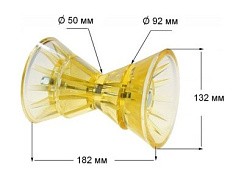 Фото Ролик носовой 4", 182 мм. прозрачн. с креплением C11301-S
