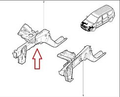 Фото .Лонжерон ЛАДА ЛАРГУС передний правый "АВТОВАЗ" в сборе