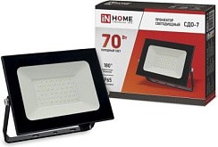 Фото Прожектор светодиодный 70Вт, 6500К, 6300Лм, IP65, IN HOME