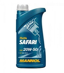 Фото Масло MANNOL Safari 7404 20W50 SN/CH-4   1л. мин.